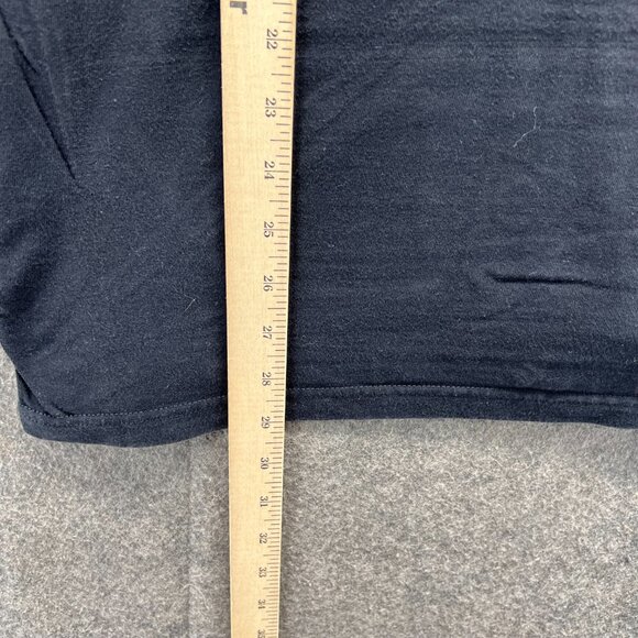 Nike Shirt Mens Large Black Red Crewneck Big Swoosh Logo Regular Fit Cotton - Picture 6 of 10